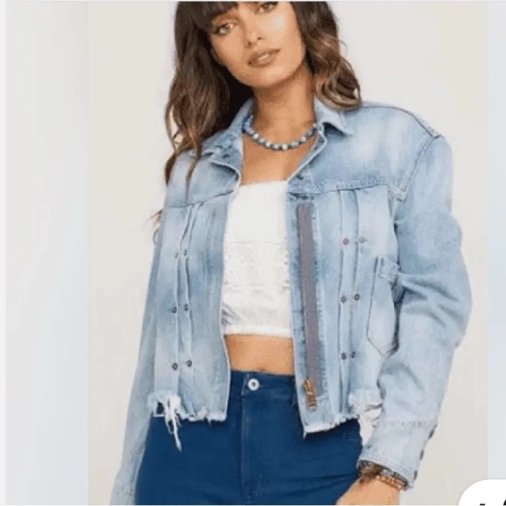 Free People Dillon jean jacket womens size Size S - Picture 1 of 15